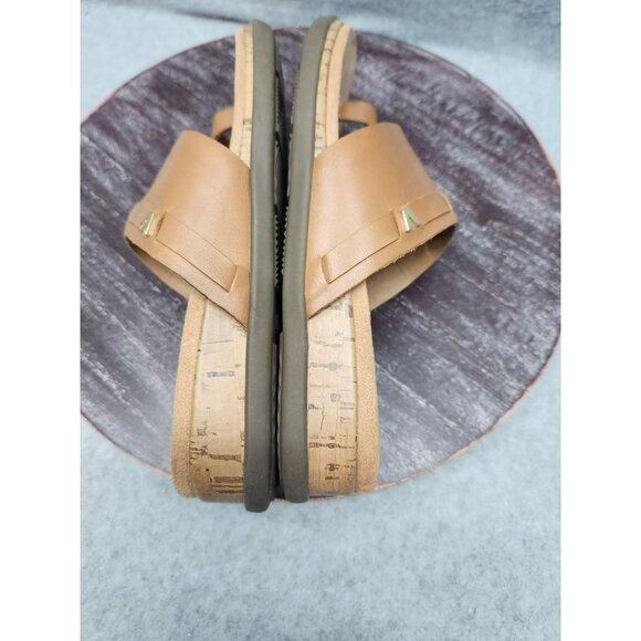 Vionic Cindy Sandal Womens Tan Leather Slide Sandals With Cork Sole Size 5 - Picture 10 of 10